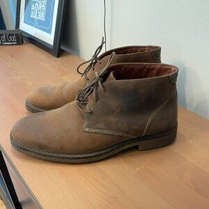 Johnston & Murphy Copeland Sheepskin Brown Leather Chukka Boots